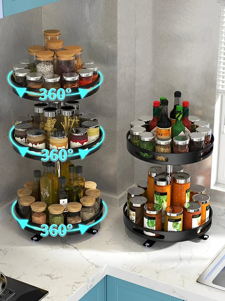 Rotatable Kitchen Spice Rack