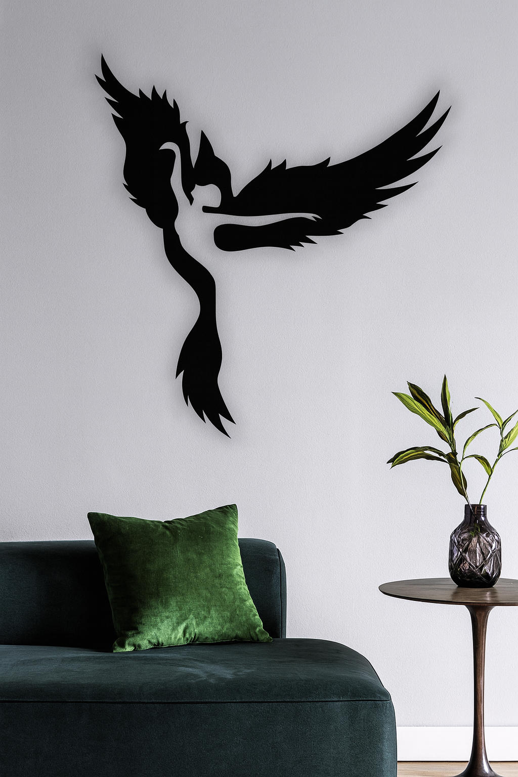 Woman and Phoenix Wall Art