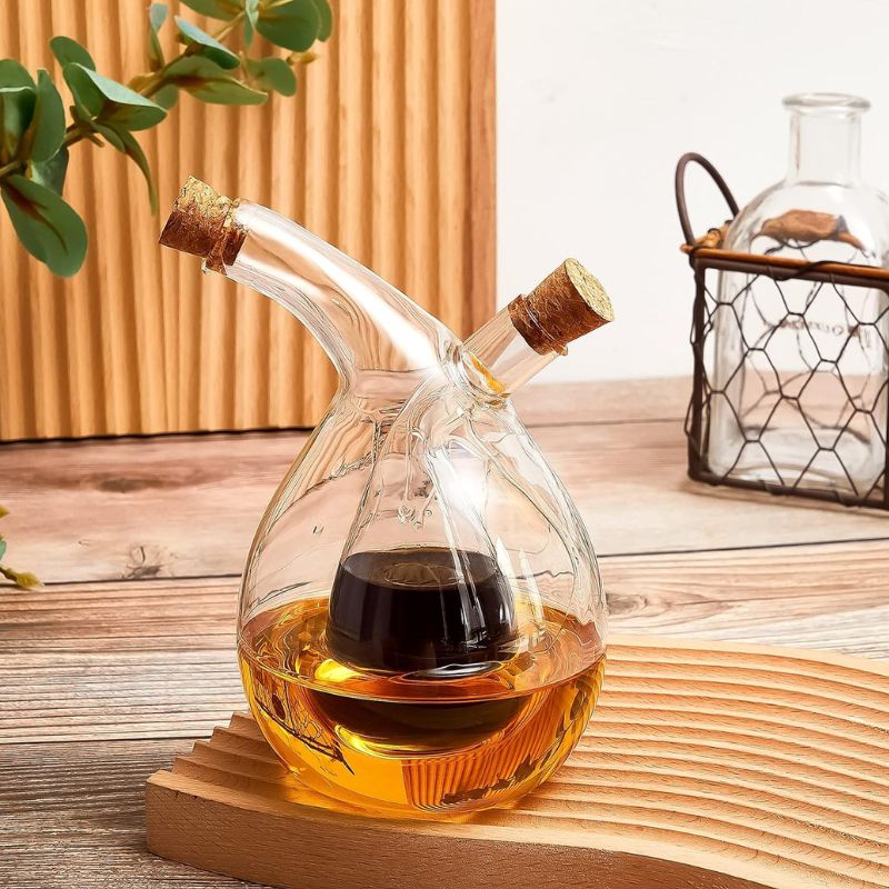 2 in 1 Glass Olive Oil and Vinegar Dispenser