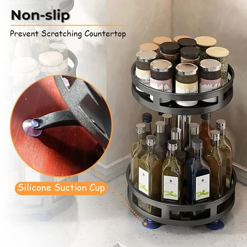 Rotatable Kitchen Spice Rack