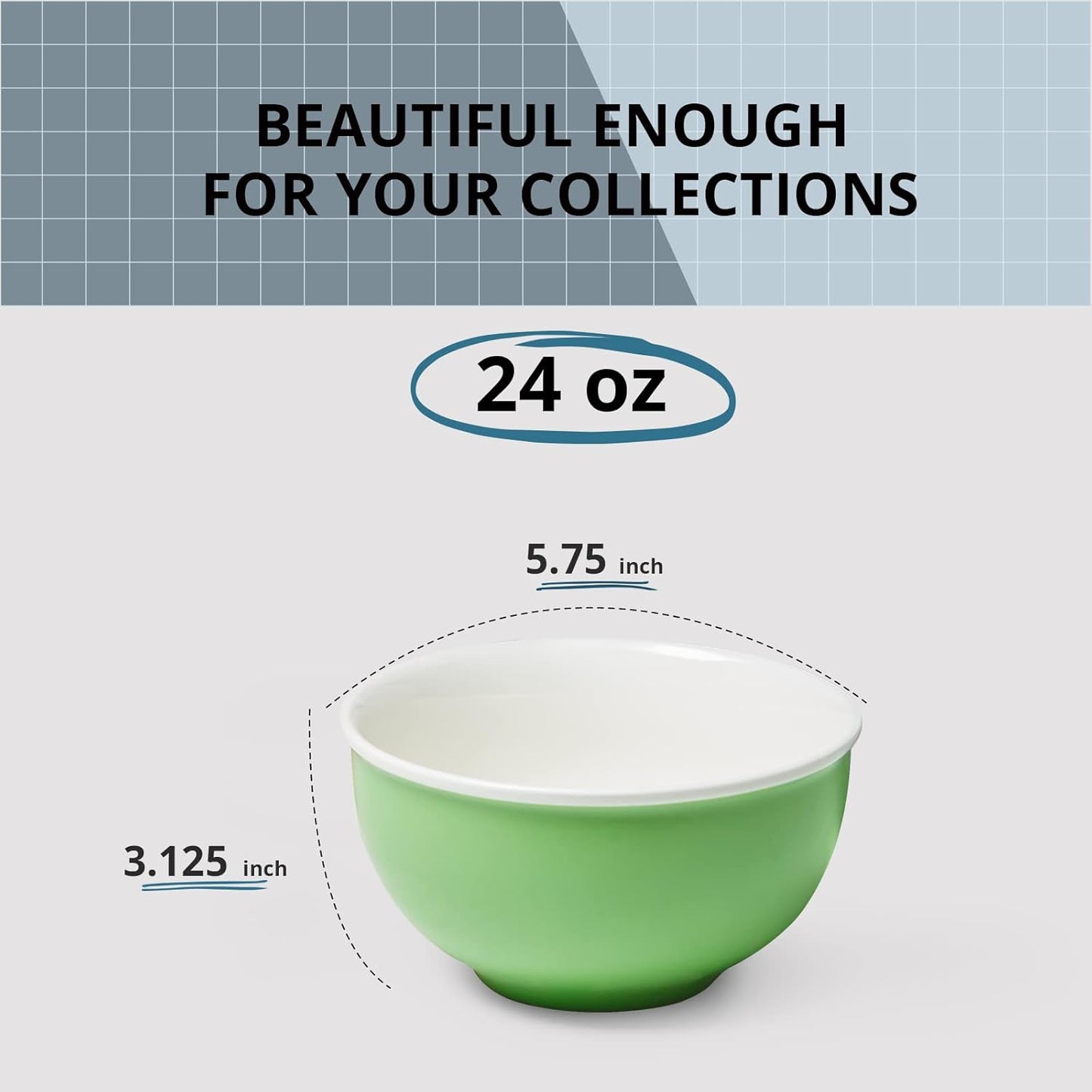 Ceramic Cereal Bowls Set of 6