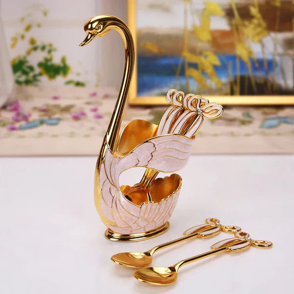 Stainless Steel Fancy Duck Tea Spoon With Stand