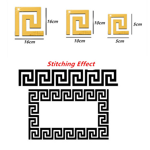 Versace Style Acrylic Border Strips, Room Decoration, Tv Border style