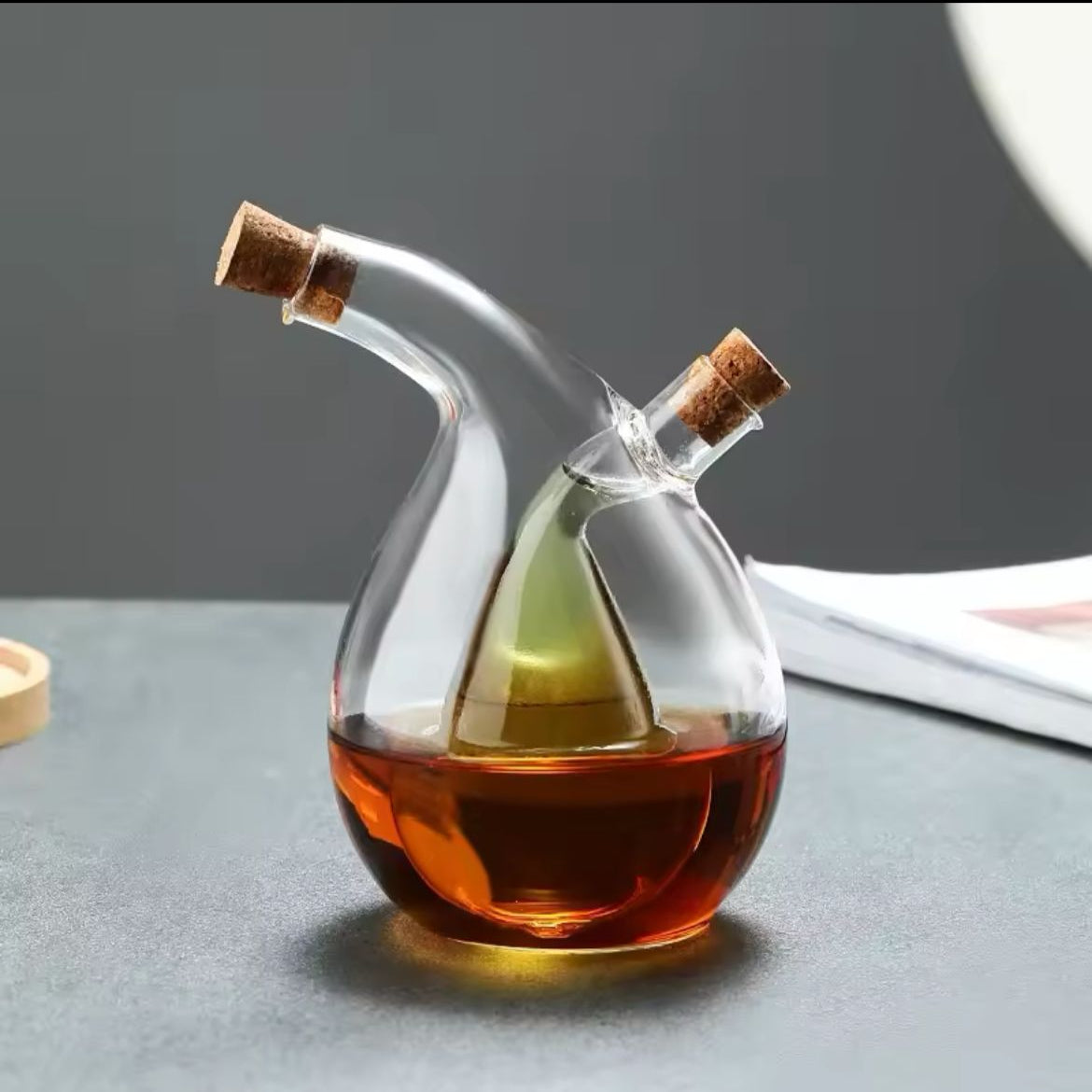 2 in 1 Olive Oil & Vinegar Dispenser (Assorted Designs)