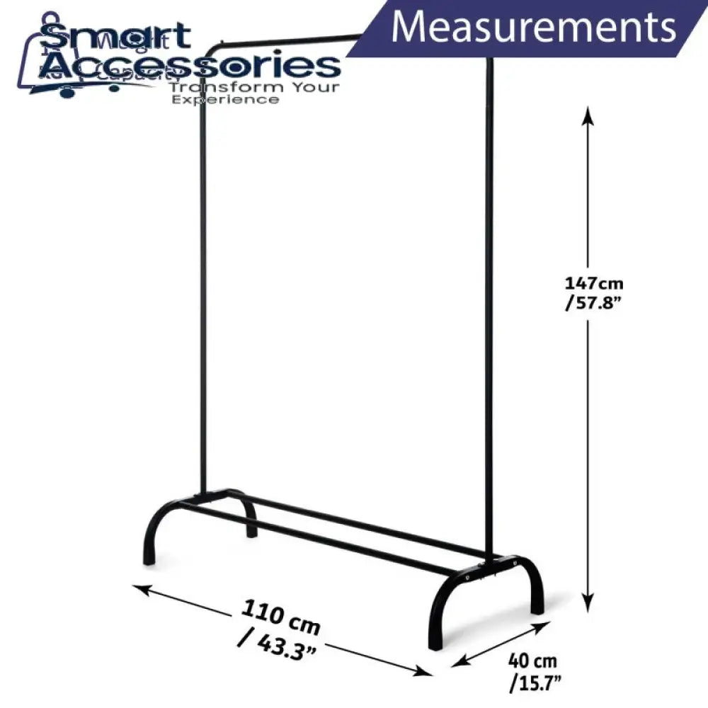 Metal Garment Rack Heavy Duty Indoor Bedroom Clothes Coat Stand Shoes Rack