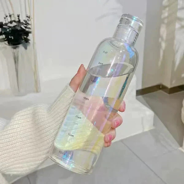 Transparent Glass Water Bottle