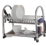 Plate Rack Stainless Steel Double Layer
