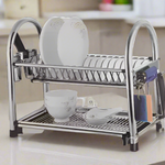 Plate Rack Stainless Steel Double Layer