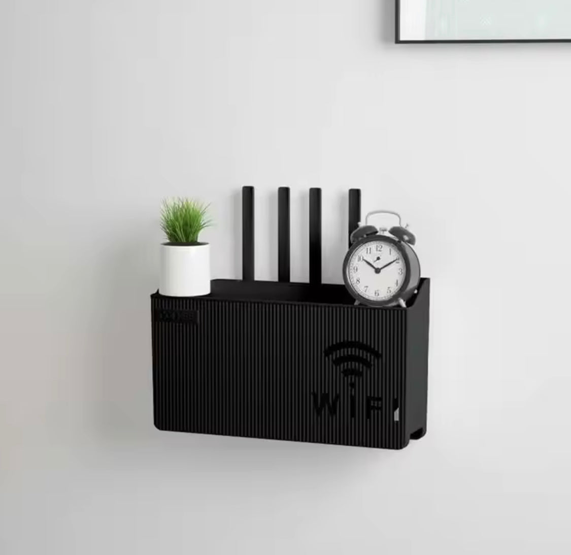Wireless Wifi Router Shelf, Wall-mounted Cable Power Bracket Organizer, Router Wall Hanging  Rack, Home Office Wall Organizer Management