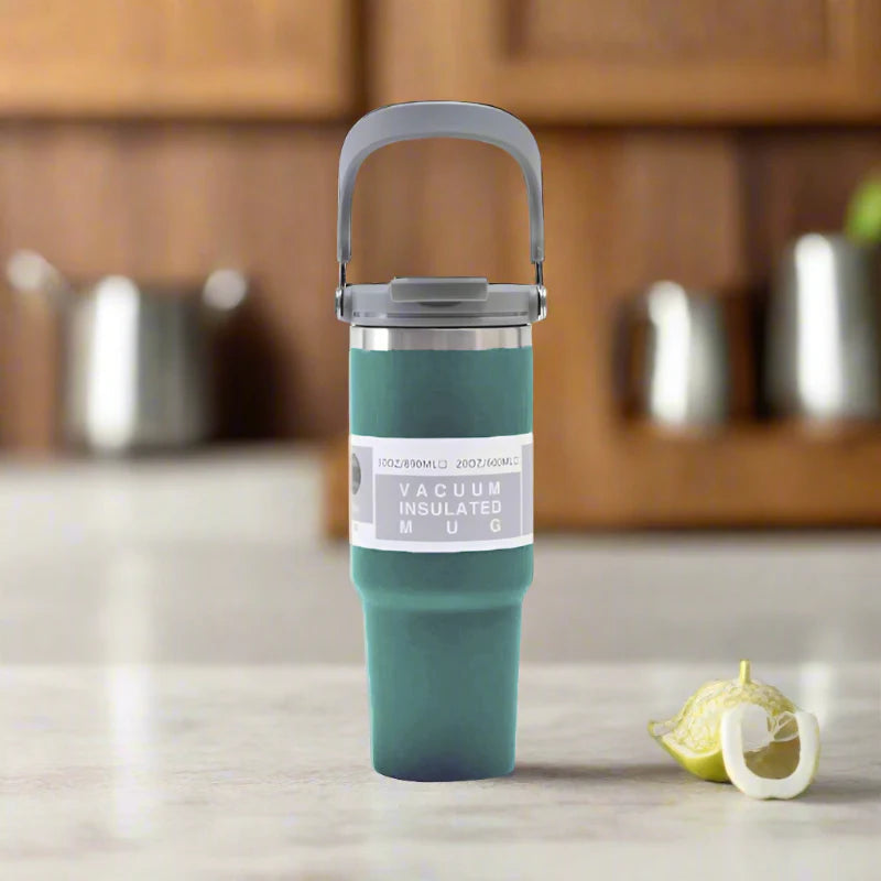 PORTABLE INSULATED TUMBLER WITH HANDLE 30OZ