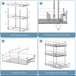 Tier Clear Pull Out Organizer, Acrylic Stackable Drawer Organizer Tray, Multipurpose Slide-Out Storage Container, Countertop and Makeup Organizer Tray