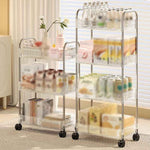 4 Tier Acrylic Kitchen And Bathroom Storage Trolley