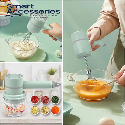 2 in 1 Electric Hand Mixer & Food Chopper with Detachable 3