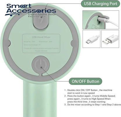 2 in 1 Electric Hand Mixer & Food Chopper with Detachable 3