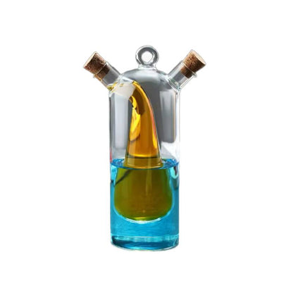2-in-1 Double Layer Bottle Sauce Oil Vinegar Glass Bottle
