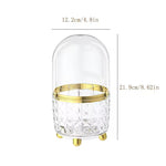 360 Rotating Makeup Brush Holder, Cosmetic Storage Box Makeup Organizer, Transparent Fancy Dust-proof Makeup Holder