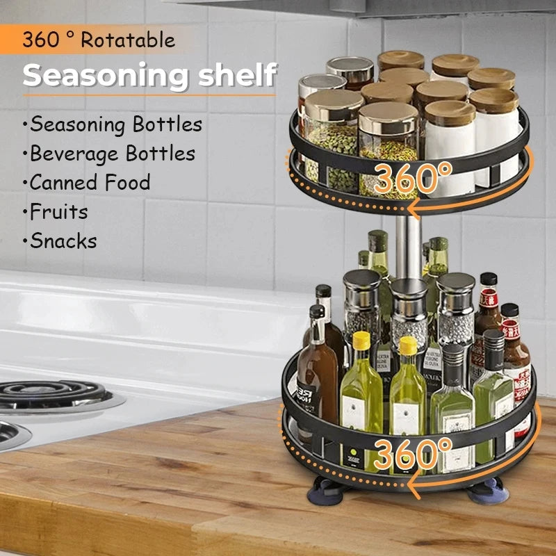 Rotatable Kitchen Spice Rack