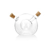 2 in 1 Glass Vinegar and Oil Bottle with Cork