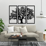 3D Wooden Tree Wall Art (Set of 3)