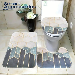 3pcs Super Absorbent Bath Matt Set