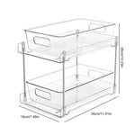 Tier Clear Pull Out Organizer, Acrylic Stackable Drawer Organizer Tray, Multipurpose Slide-Out Storage Container, Countertop and Makeup Organizer Tray
