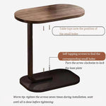 C-Shape Metal Base Coffee Table