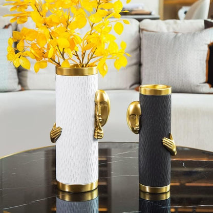 Luxurious Golden Face Vase