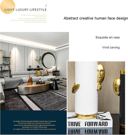 Luxurious Golden Face Vase
