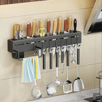 STAINLESS STEEL WALL MOUNT KNIFE HOLDER, METAL MULTI-PURPOSE