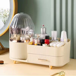 360° Rotating Cosmetic Storage Box, Makeup Organizer Box, Makeup Brushes Organizer, Cosmetic Organizer Box With Drawer and Compartments