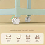 4 Layer Movable Living Room Trolley, Multi Purpose Storage Cart with Wheels, Portable Mobile Display Shelf
