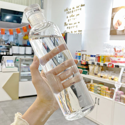 Transparent Glass Water Bottle