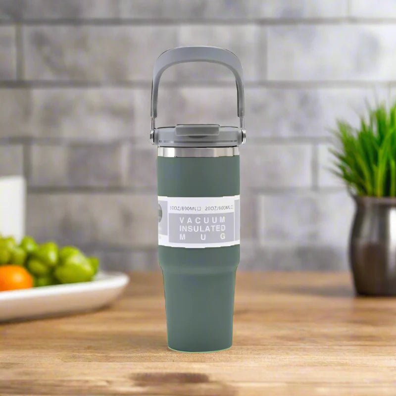 PORTABLE INSULATED TUMBLER WITH HANDLE 30OZ