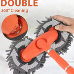 360° Rotation Car Washing Cleaning Brush, Long Handle  Car Wash Mop, Telescopic Microfiber Mop