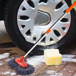 360° Rotation Car Washing Cleaning Brush, Long Handle  Car Wash Mop, Telescopic Microfiber Mop