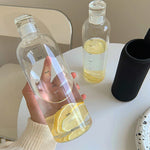 Transparent Glass Water Bottle