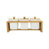 Pickle Jars Square With Brown Lid & Stand Set of 3