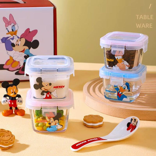 DISNEY Mickey & Friends Glass Airtight Box Set