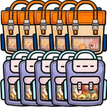 4pcs Cartoon Backpack Goodie Bags Clear Gift Candy Bags With Handle