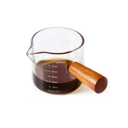 Espresso Measuring Cup With Wooden Handle