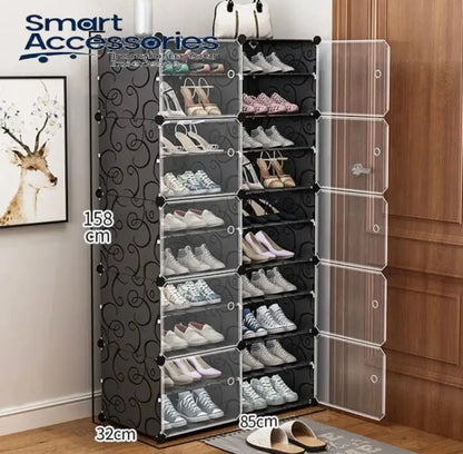 Attachable Cabinet Shoe Rack, Household Entrance Foyer Cabinet, Large Capacity Shoe Storage Cabinet