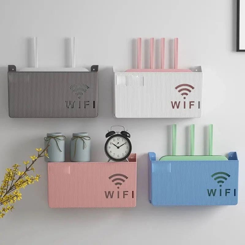 Wireless Wifi Router Shelf, Wall-mounted Cable Power Bracket Organizer, Router Wall Hanging  Rack, Home Office Wall Organizer Management
