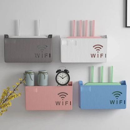Wireless Wifi Router Shelf, Wall-mounted Cable Power Bracket Organizer, Router Wall Hanging  Rack, Home Office Wall Organizer Management