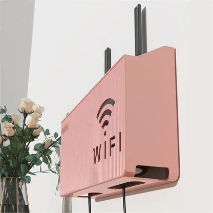 Wireless Wifi Router Shelf, Wall-mounted Cable Power Bracket Organizer, Router Wall Hanging  Rack, Home Office Wall Organizer Management