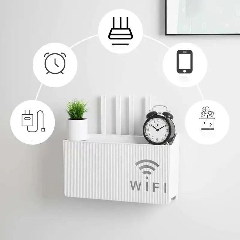 Wireless Wifi Router Shelf, Wall-mounted Cable Power Bracket Organizer, Router Wall Hanging  Rack, Home Office Wall Organizer Management