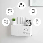 Wireless Wifi Router Shelf, Wall-mounted Cable Power Bracket Organizer, Router Wall Hanging  Rack, Home Office Wall Organizer Management