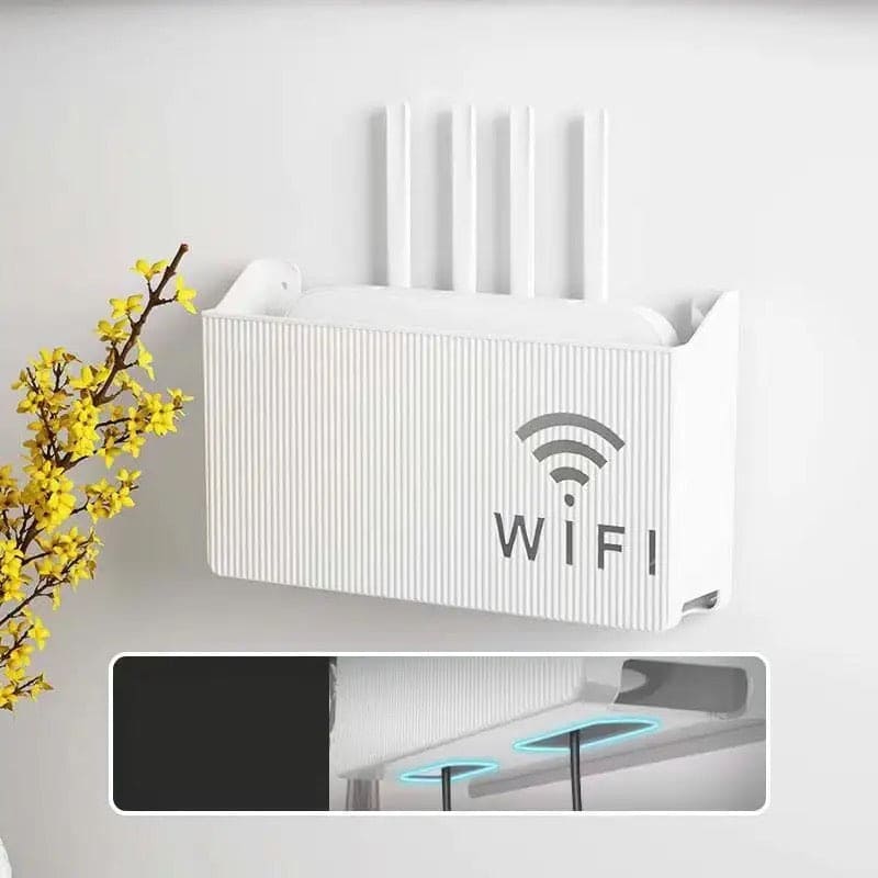 Wireless Wifi Router Shelf, Wall-mounted Cable Power Bracket Organizer, Router Wall Hanging  Rack, Home Office Wall Organizer Management