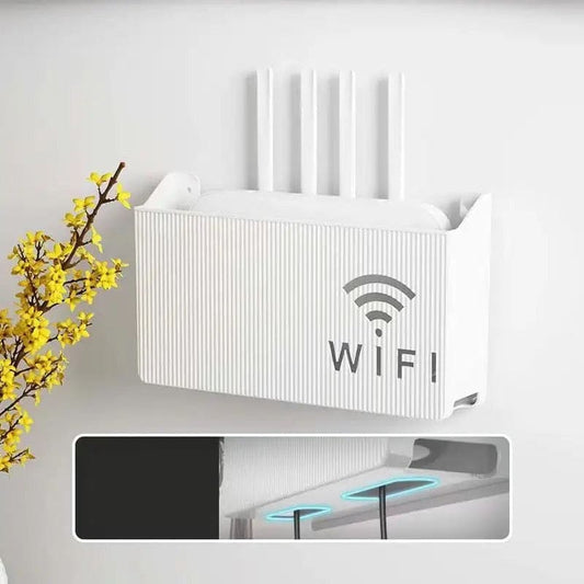 Wireless Wifi Router Shelf, Wall-mounted Cable Power Bracket Organizer, Router Wall Hanging  Rack, Home Office Wall Organizer Management