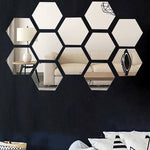 Acrylic Hexagon wall decor Mirror - Wall Decorations