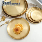 Luxurious SS Round Plate Gold 50 cm